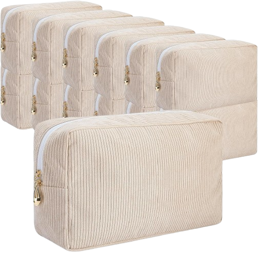 Corduroy Makeup Bag Cosmetic Pouch